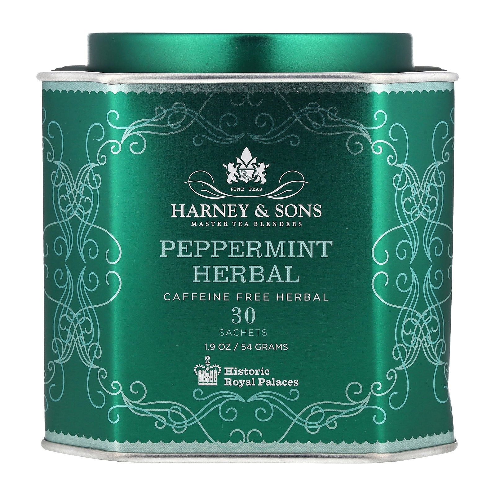 Harney & Sons, Peppermint Herbal, Caffeine Free, 30 Sachets, 1.9 oz (54 g)