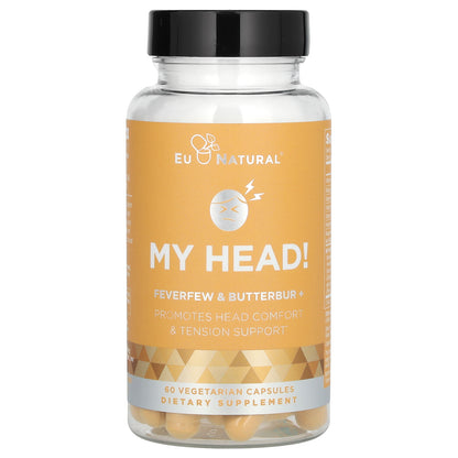 Eu Natural, My Head, Feverfew & Butterbur, 60 Vegetarian Capsules