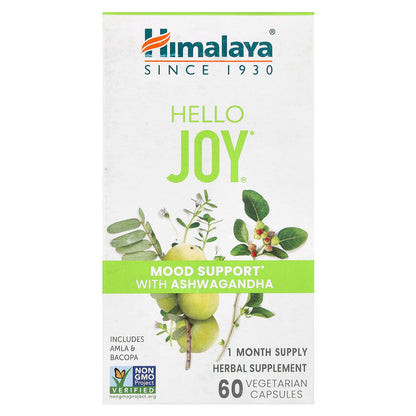 Himalaya, Hello Joy, Mood Support with Ashwagandha, 60 Vegetarian Capsules