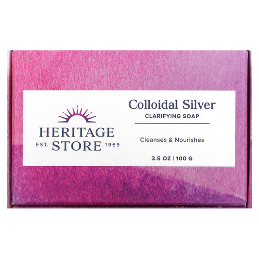 Heritage Store, Colloidal Silver Clarifying Soap, 3.5 oz (100 g)