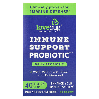 LoveBug Probiotics, Immune Support Probiotic™, Daily Probiotic, 40 Billion CFU, 30 Capsules