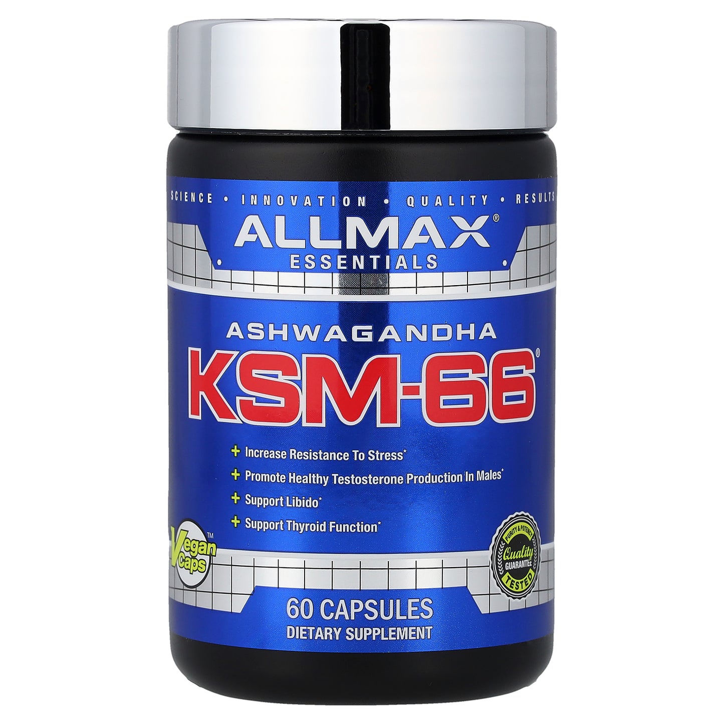 ALLMAX, Essentials, Ashwagandha KSM-66®, 60 Capsules (300 mg per Capsule)