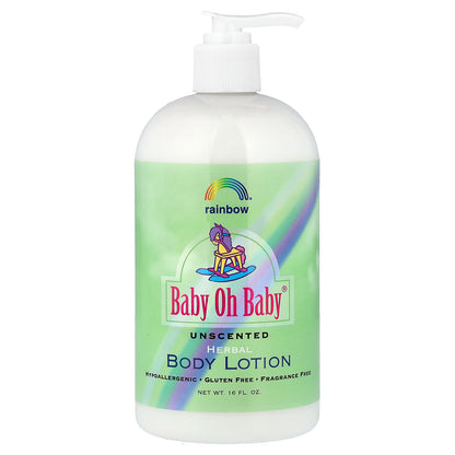Rainbow Research, Baby Oh Baby®, Herbal Body Lotion, Unscented, 16 fl oz