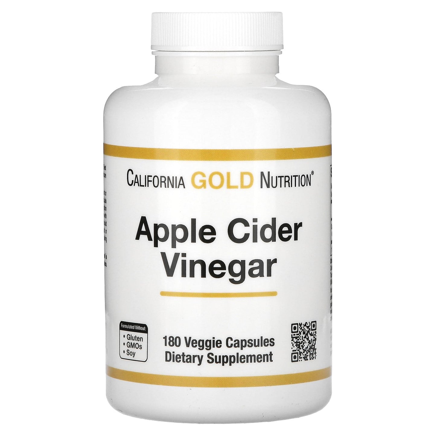 California Gold Nutrition, Apple Cider Vinegar, 180 Veggie Capsules (450 mg per Capsule)
