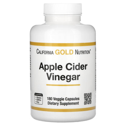 California Gold Nutrition, Apple Cider Vinegar, 180 Veggie Capsules (450 mg per Capsule)