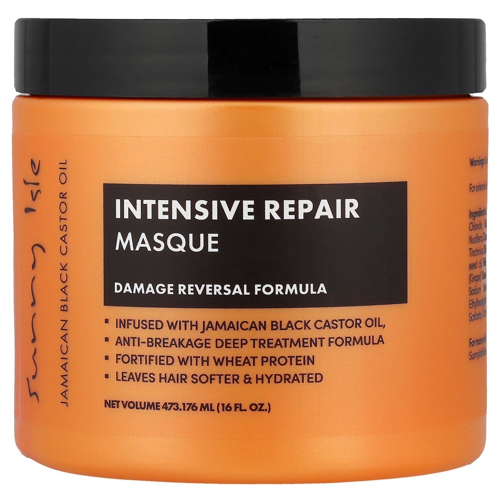 Sunny Isle, Jamaican Black Castor Oil, Intensive Repair Masque, 16 fl oz (473.176 ml)