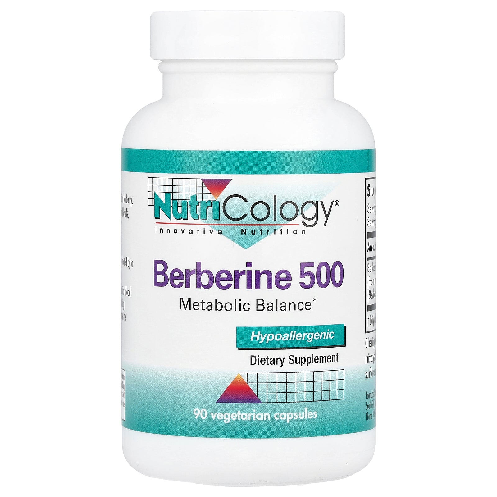 Nutricology, Berberine 500, 500 mg , 90 Vegetarian Capsules