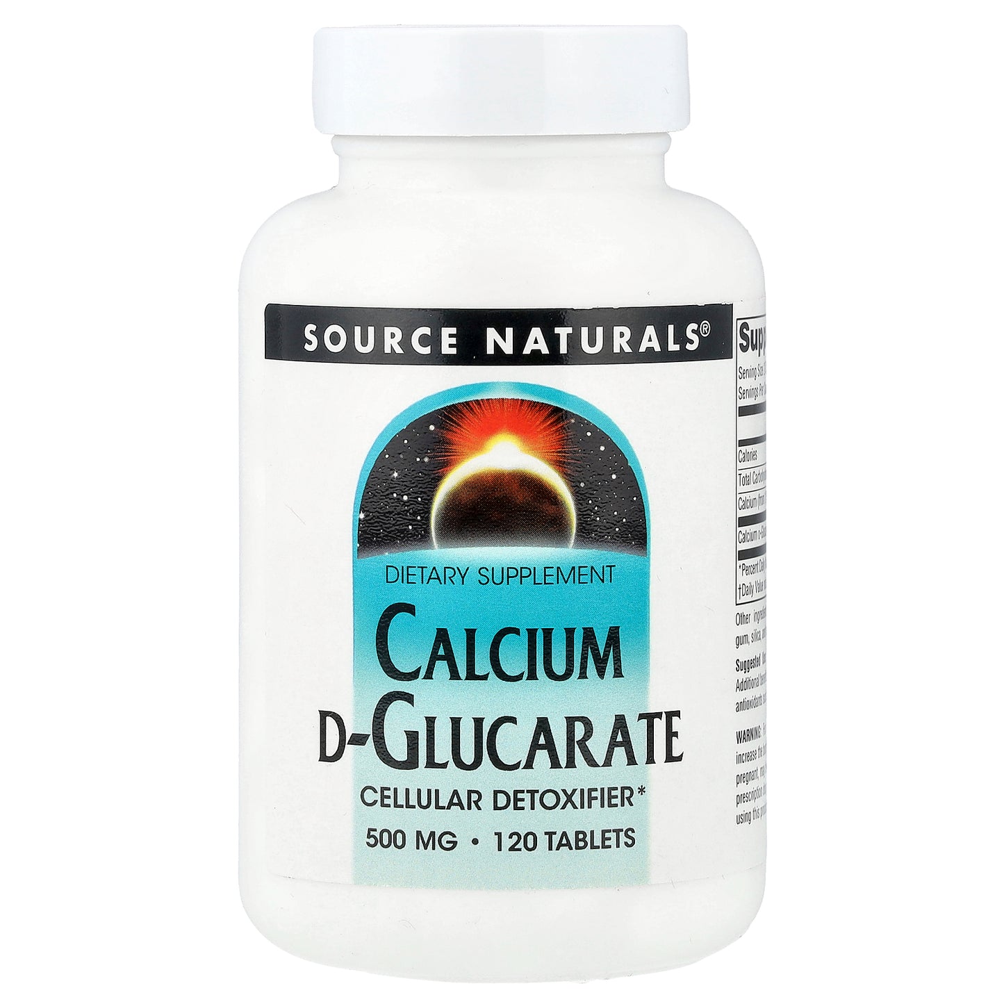 Source Naturals, Calcium D-Glucarate, 120 Tablets (500 mg per Tablet)