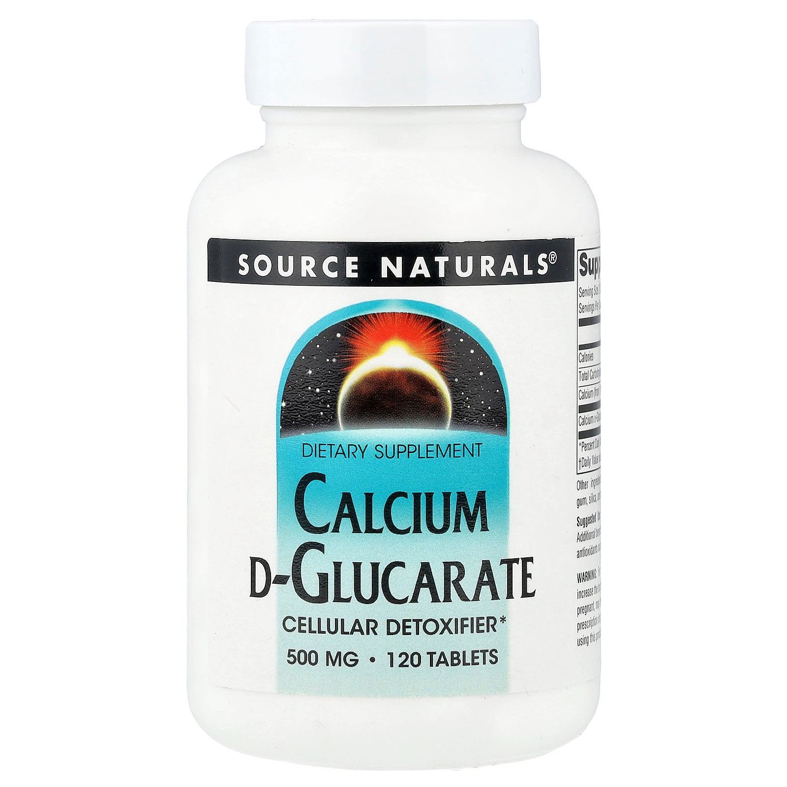 Source Naturals, Calcium D-Glucarate, 120 Tablets (500 mg per Tablet)