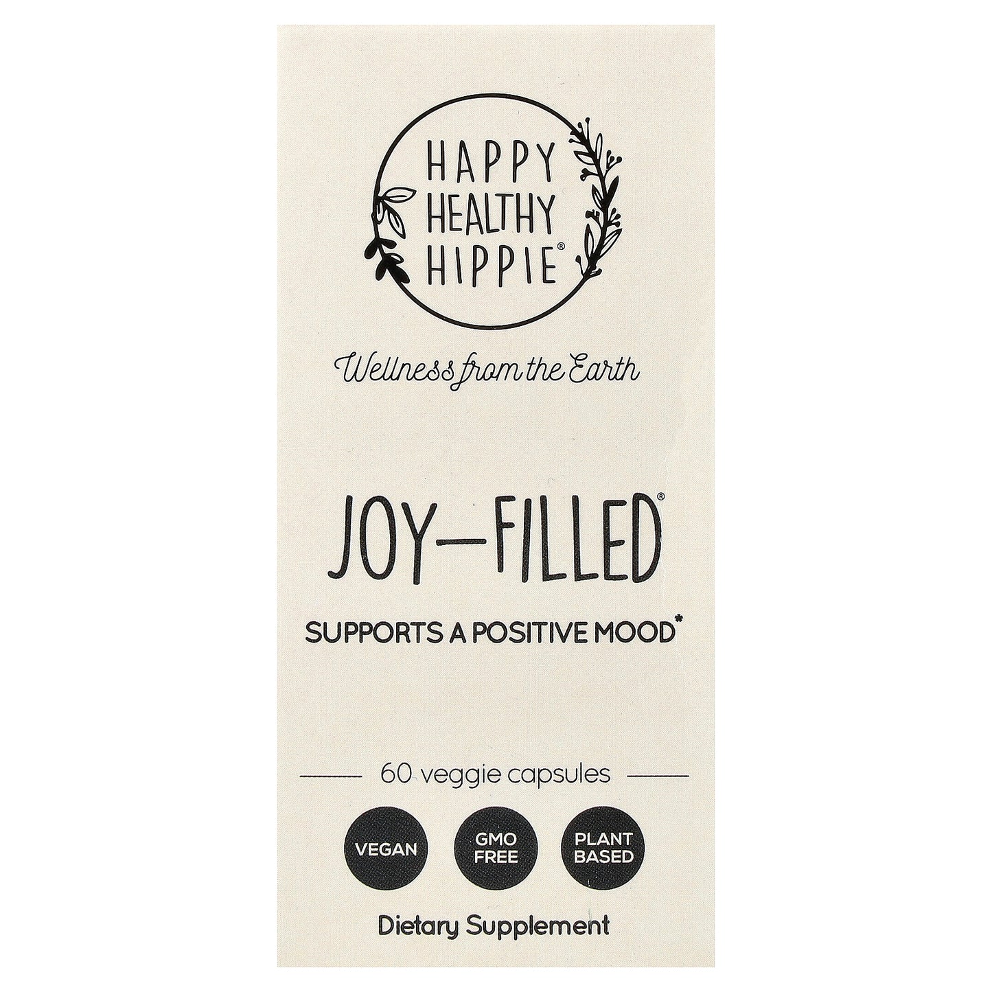 Happy Healthy Hippie, Joy-Filled®, Supports a Positive Mood, 60 Veggie Capsules