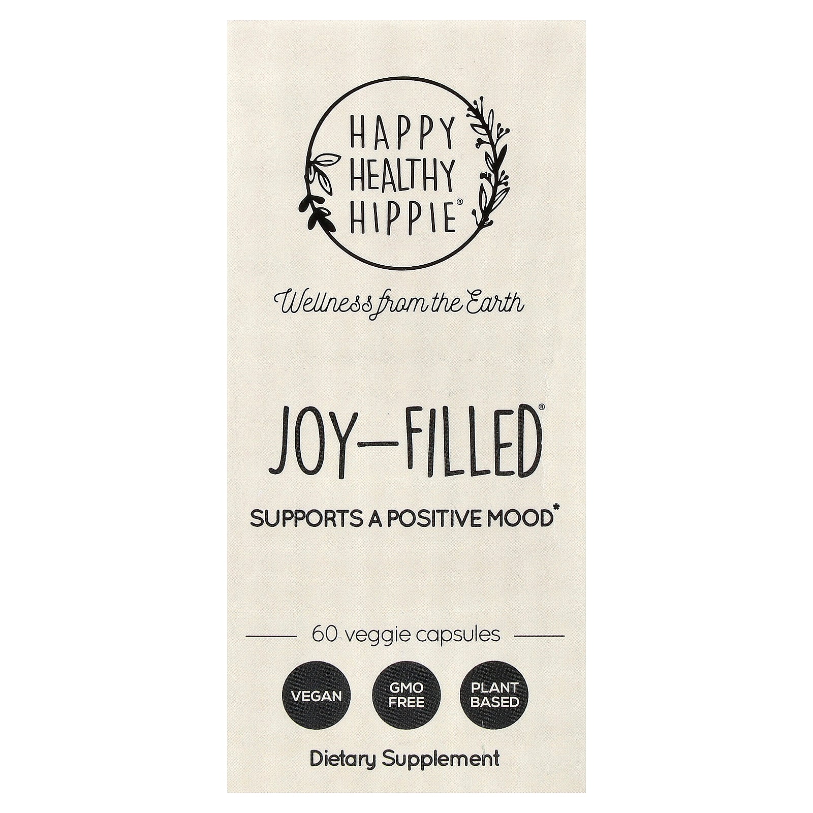 Happy Healthy Hippie, Joy-Filled®, Supports a Positive Mood, 60 Veggie Capsules