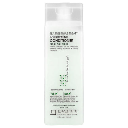 Giovanni, Tea Tree Triple Treat™, Invigorating Conditioner, For All Hair Types, 8.5 fl oz (250 ml)