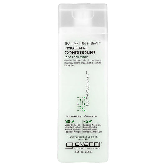 Giovanni, Tea Tree Triple Treat™, Invigorating Conditioner, For All Hair Types, 8.5 fl oz (250 ml)