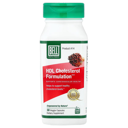 Bell Lifestyle, HDL Cholesterol Formulation , 30 Veggie Capsules