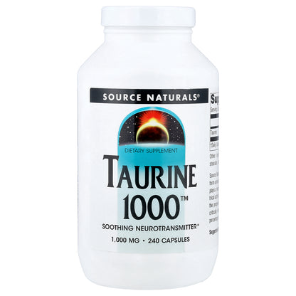 Source Naturals, Taurine 1000™, 1,000 mg, 240 Capsules