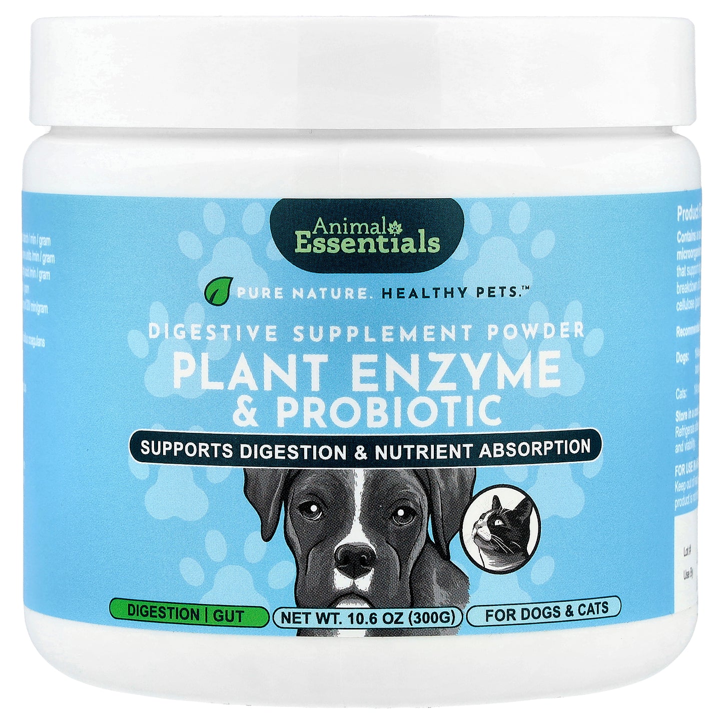 Animal Essentials, Plant Enzyme & Probiotic, For Dogs & Cats, 10.6 oz (300 g)