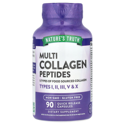 Nature's Truth, Multi Collagen Peptides, 90 Quick Release Capsules (500 mg per Capsule)