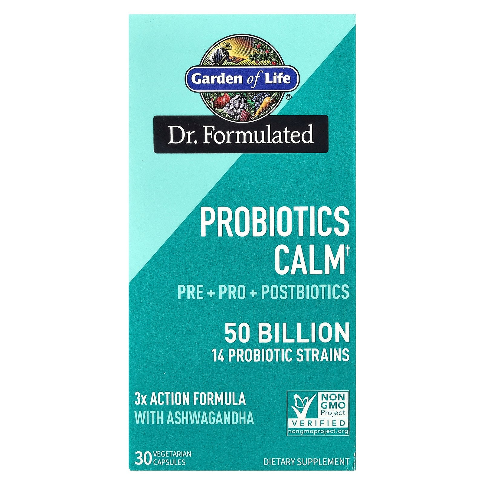 Garden of Life, Probiotics Calm, 50 Billion, 30 Vegetarian Capsules