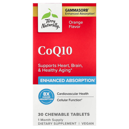Terry Naturally, CoQ10, Orange, 30 Chewable Tablets (100 mg per Tablet)