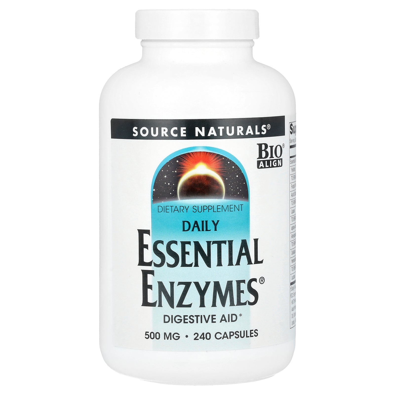 Source Naturals, Daily Essential Enzymes®, 500 mg, 240 Capsules