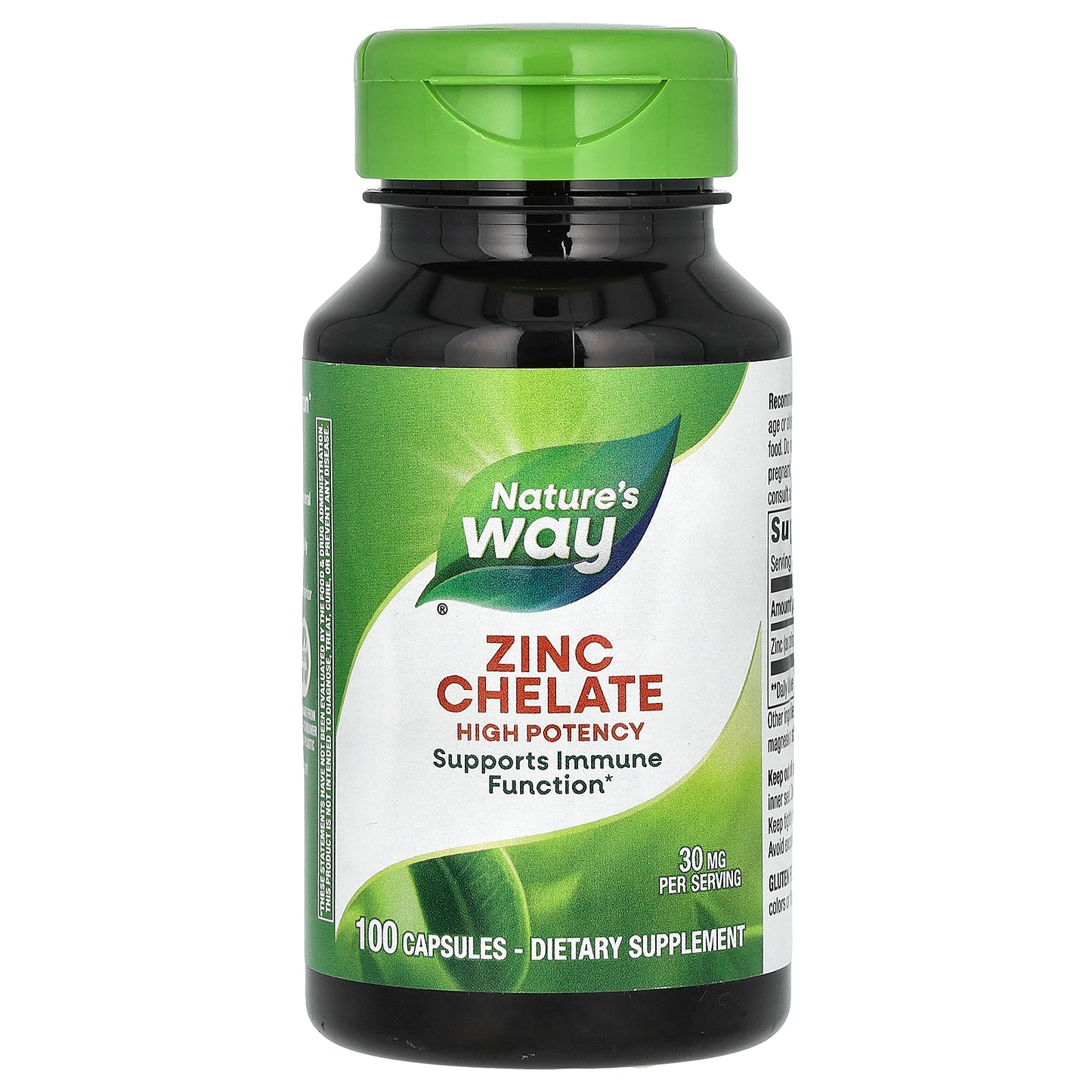 Nature's Way, Zinc Chelate, 30 mg, 100 Capsules