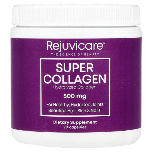 Rejuvicare, Super Collagen, 500 mg, 90 Capsules