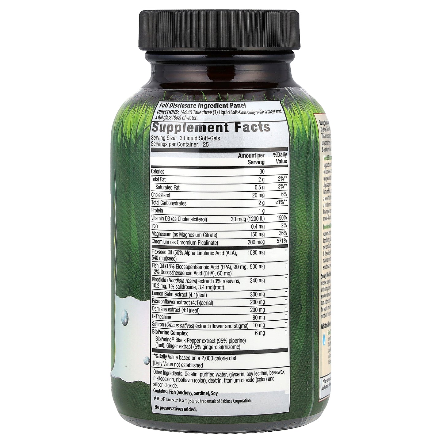 Irwin Naturals, Sunny Mood® with Rhodiola, 75 Liquid Soft-Gels