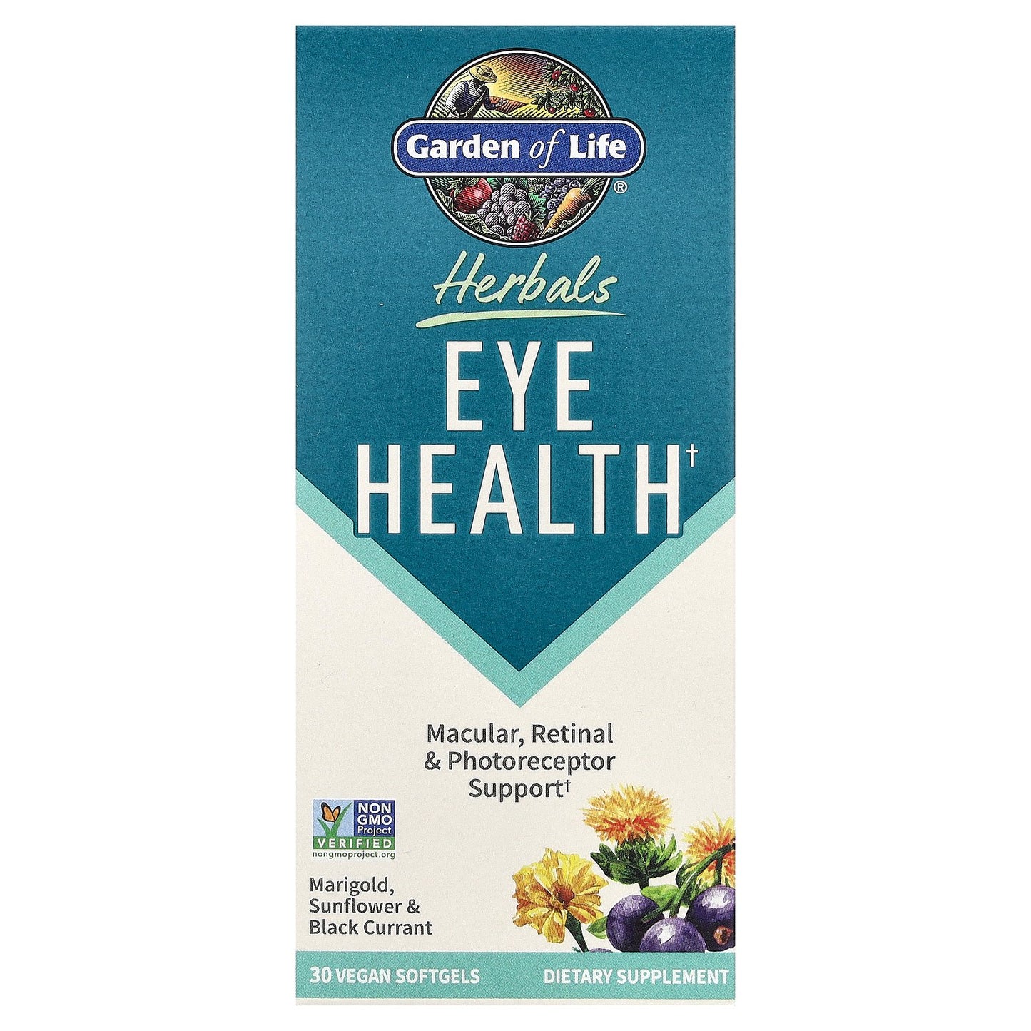 Garden of Life, Herbals, Eye Health, Berry, 30 Vegan Softgels
