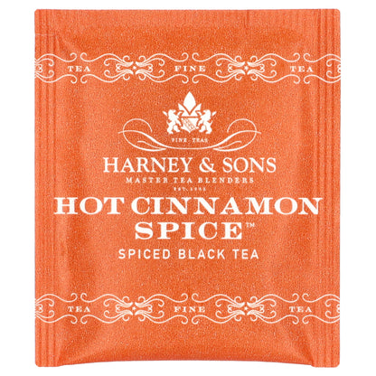 Harney & Sons, Spicy Black Tea, Hot Cinnamon Spice, 50 Tea Bags, 3.17 oz (90 g)