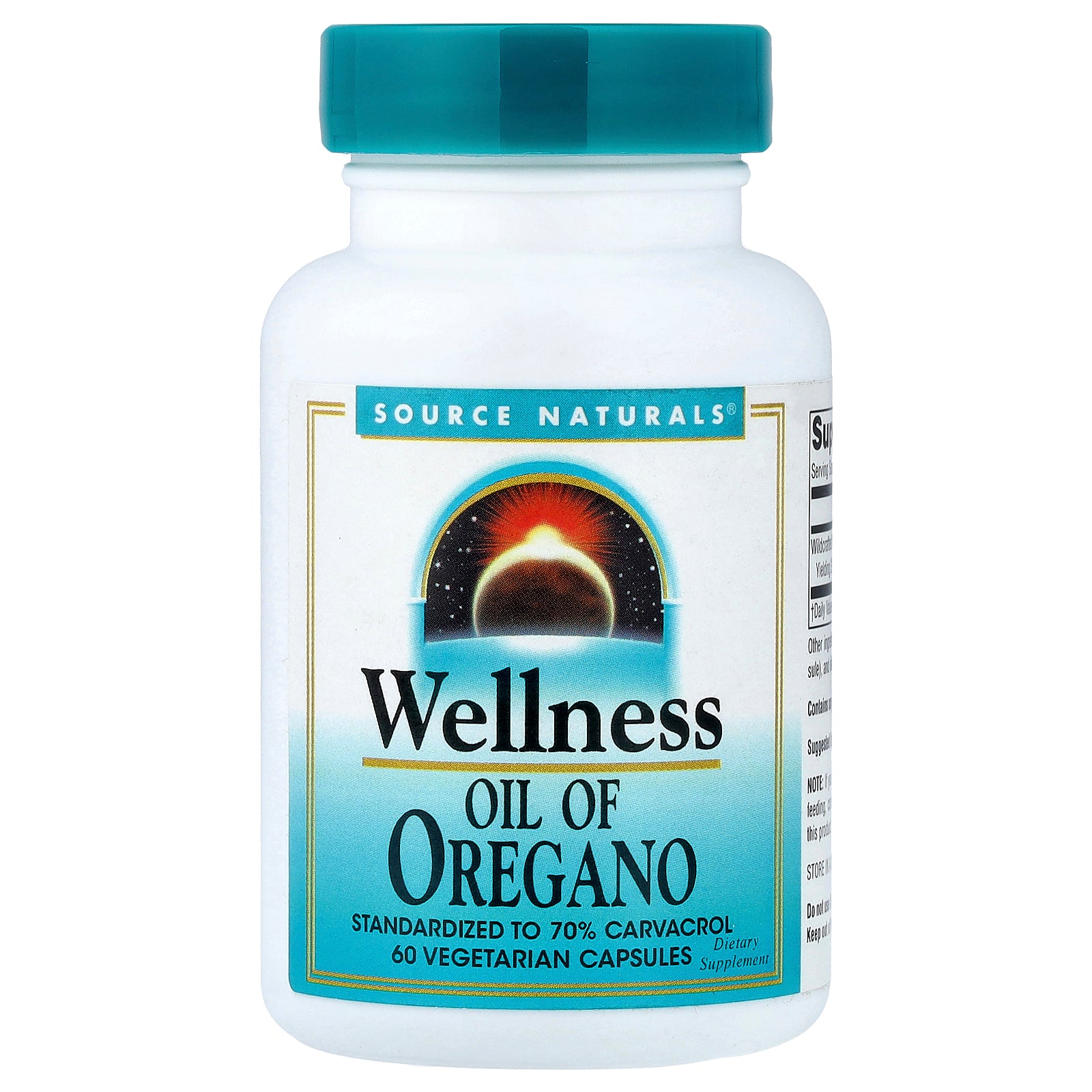 Source Naturals, Wellness, Oil of Oregano, 60 Vegetarian Capsules (45 mg per Capsule)