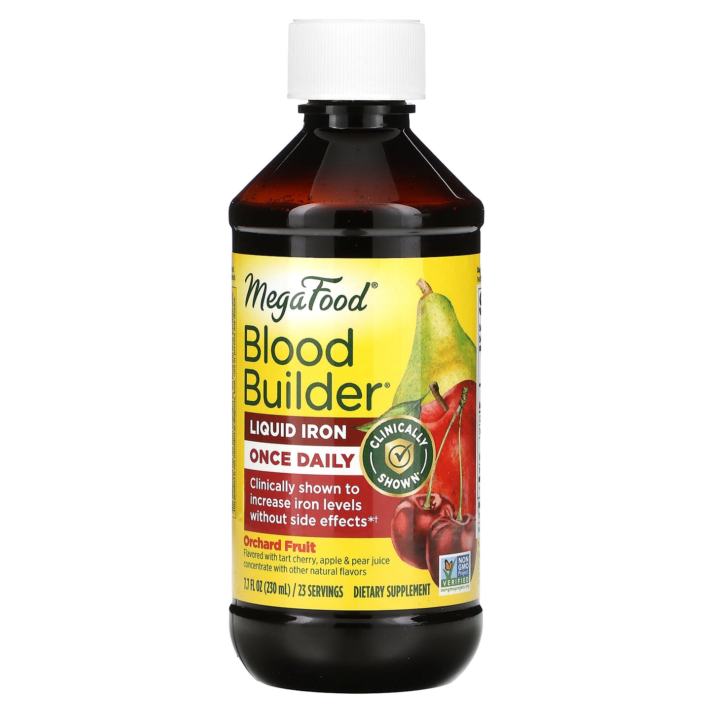 MegaFood, Blood Builder Liquid Iron, Once Daily, Orchard Fruit, 7.7 fl oz (230 ml)