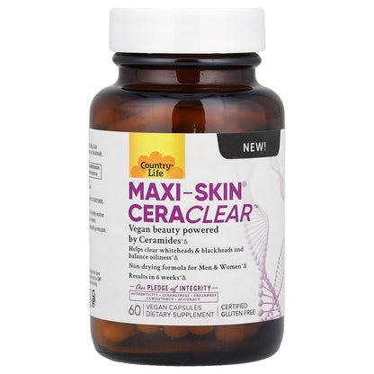 Country Life, Maxi-Skin® Cera Clear™, 60 Vegan Capsules
