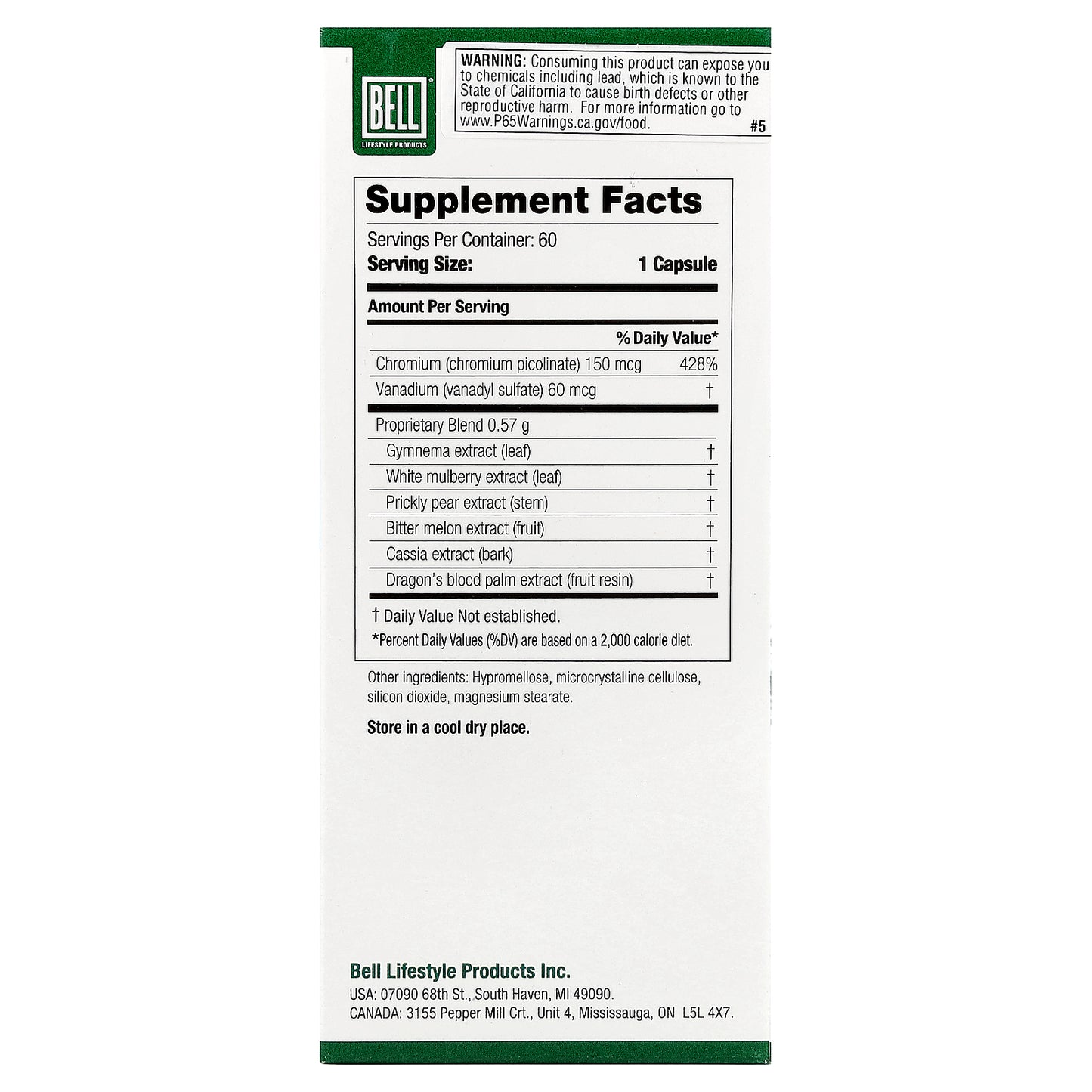 Bell Lifestyle, Blood Sugar Metabolism™, 60 Veggie Capsules