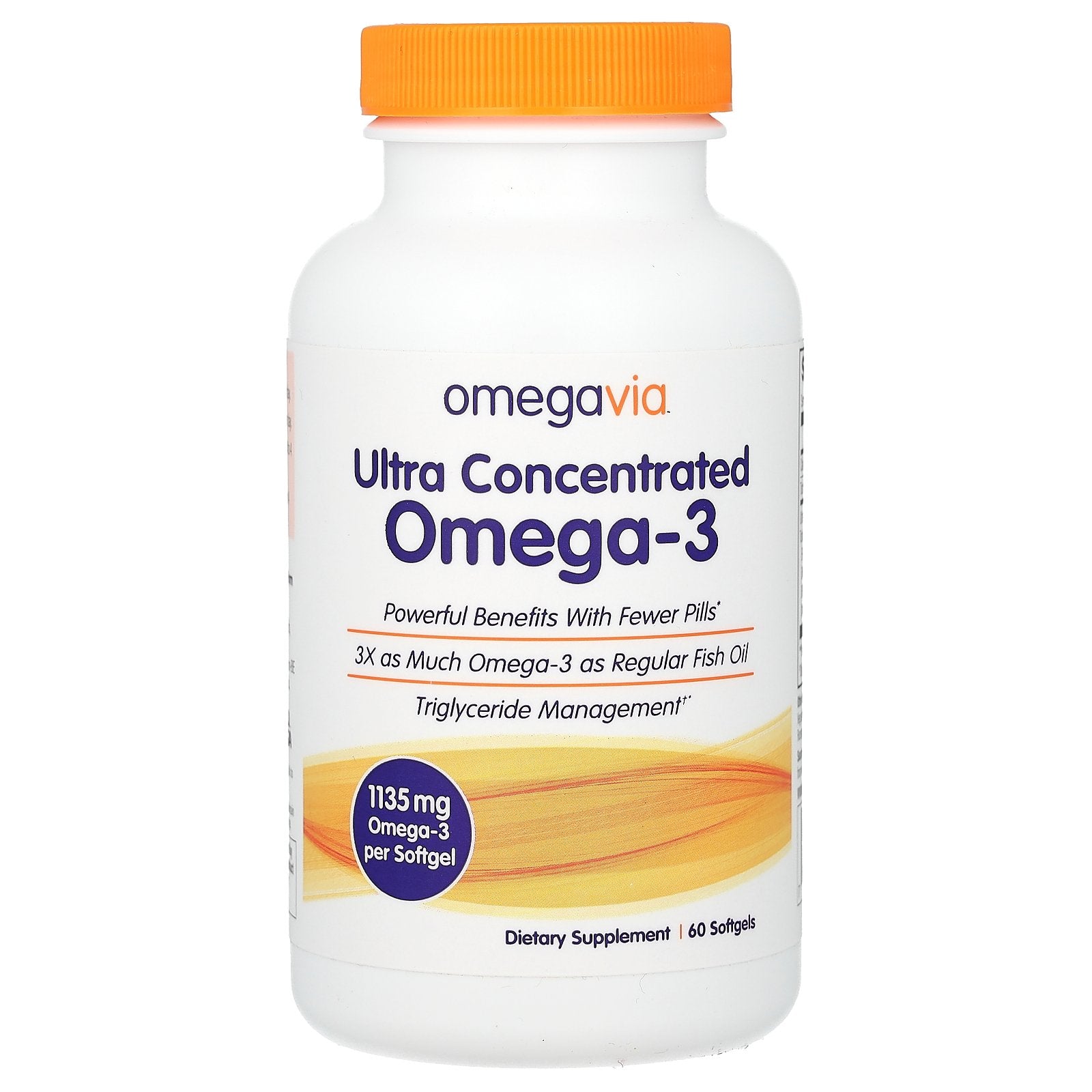 OmegaVia, Ultra Concentrated Omega-3, 1,135 mg, 60 Softgels