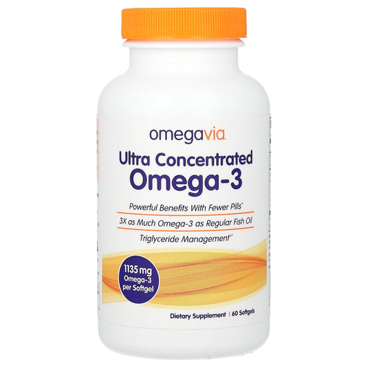 OmegaVia, Ultra Concentrated Omega-3, 1,135 mg, 60 Softgels