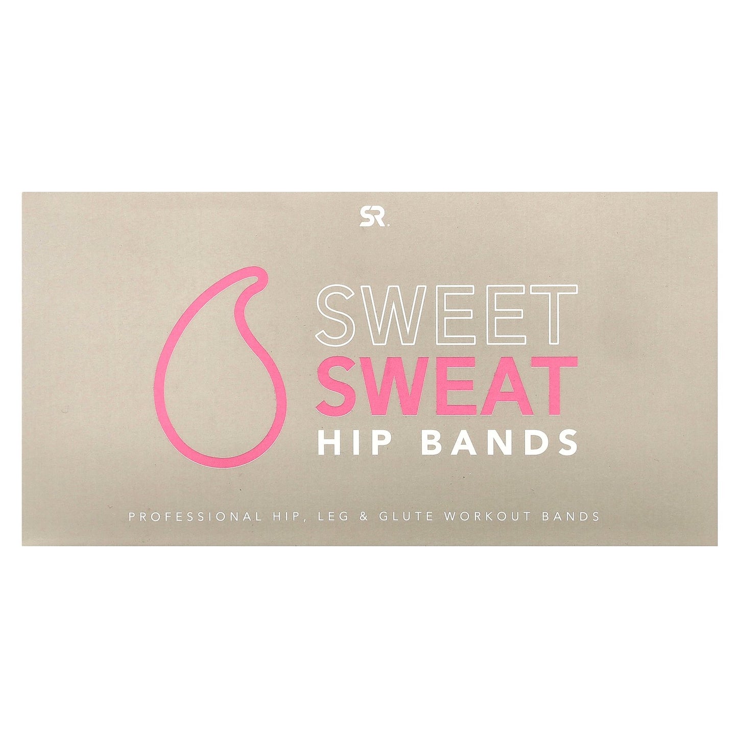 Sports Research, Sweet Sweat, Hip Bands, Pink, 3 Bands