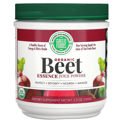 Green Foods, Organic Beet Essence Juice Powder, 5.3 oz (150 g)