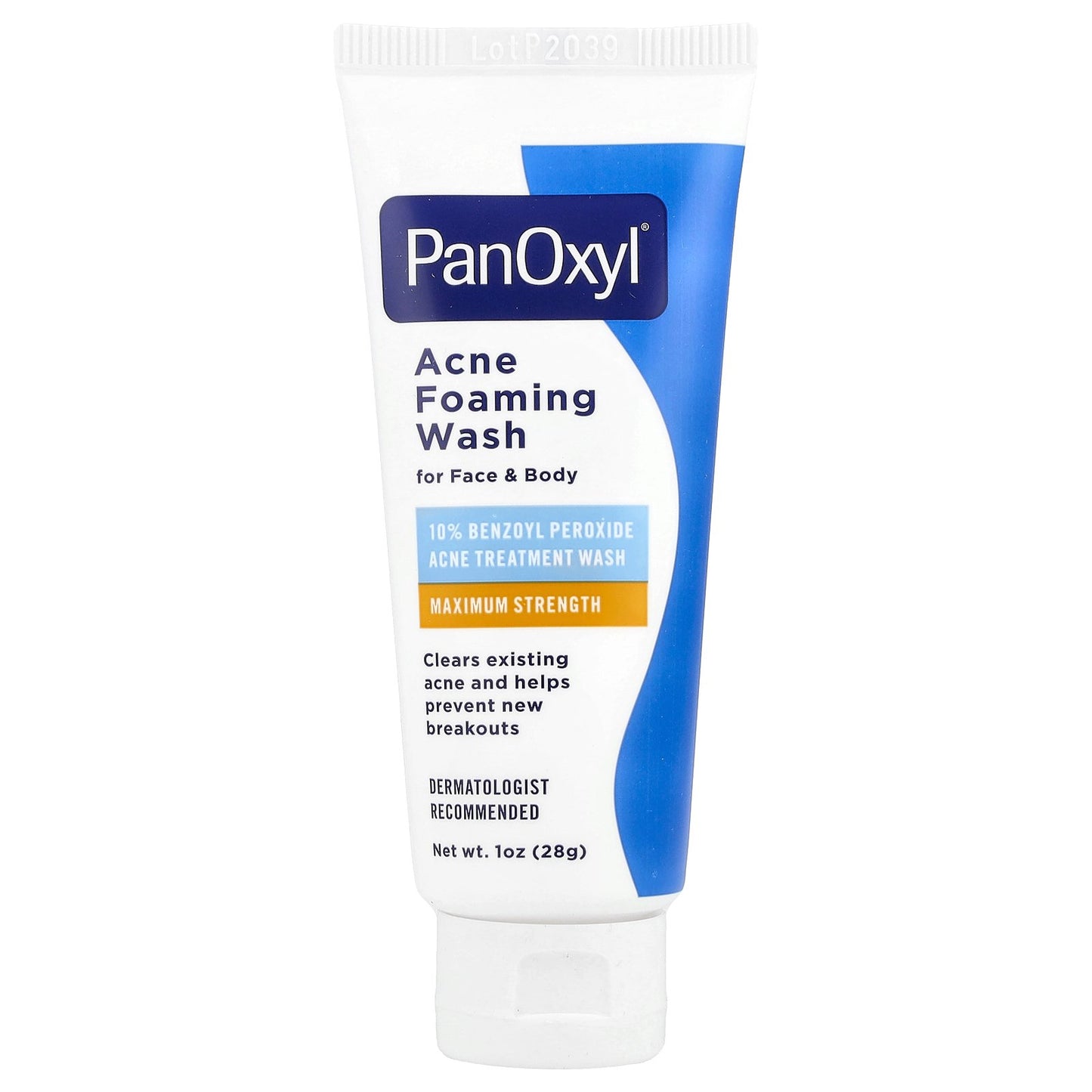 PanOxyl, Acne Foaming Wash, For Face & Body, Maximum Strength, 1 oz (28 g)