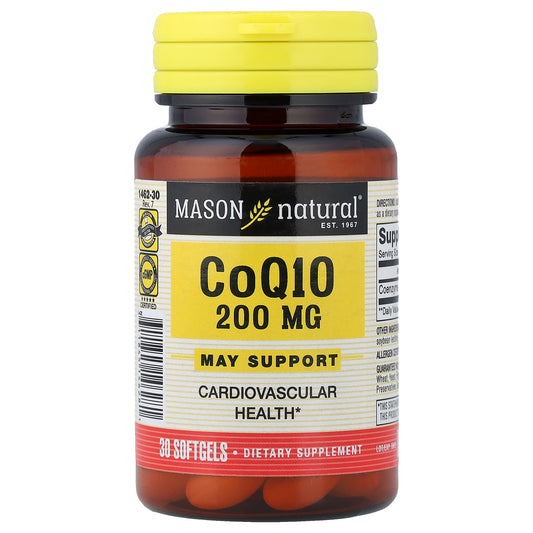 Mason Natural, CoQ10, 200 mg, 30 Softgels