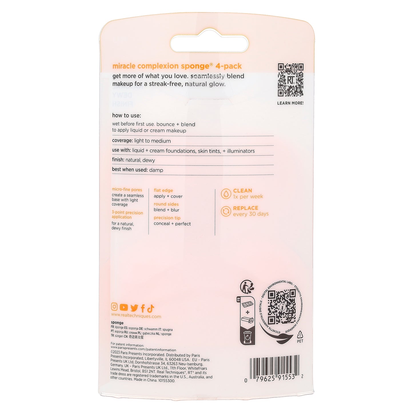 Real Techniques, Miracle Complexion Sponge®, 4 Sponges