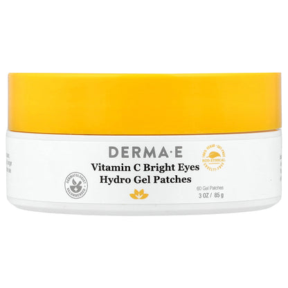 DERMA E, Vitamin C Bright Eyes Hydro Gel Patches, For All Skin Types, 60 Gel Patches