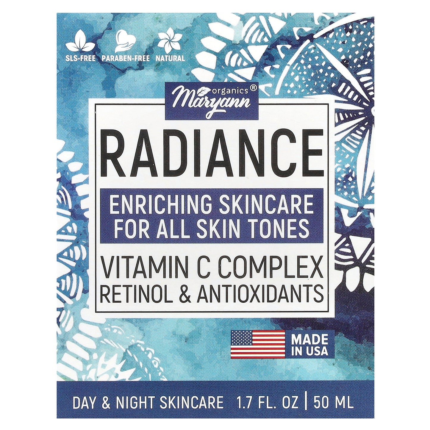 MaryAnn Organics, Radiance, Vitamin C Complex, Retinol & Antioxidants , 1.7 fl oz (50 ml)