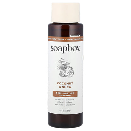 Soapbox, Coconut & Shea, Deep Moisture Shampoo , 16 fl oz (473 ml)