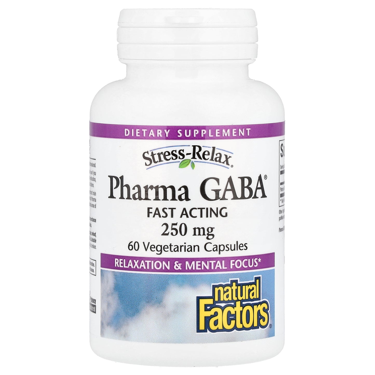 Natural Factors, Stress-Relax®, Pharma GABA®, 250 mg, 60 Vegetarian Capsules