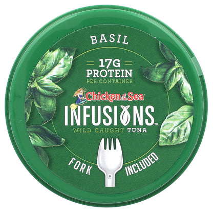 Chicken of the Sea, Infusions, Wild Caught Tuna, Basil, 2.8 oz ( 80 g)
