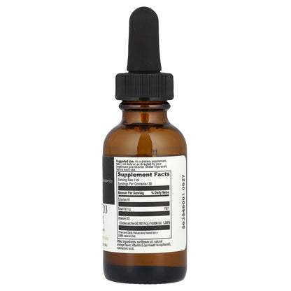 DaVinci Laboratories, Liquid D3, 10,000 IU, 1 fl oz (30 ml)