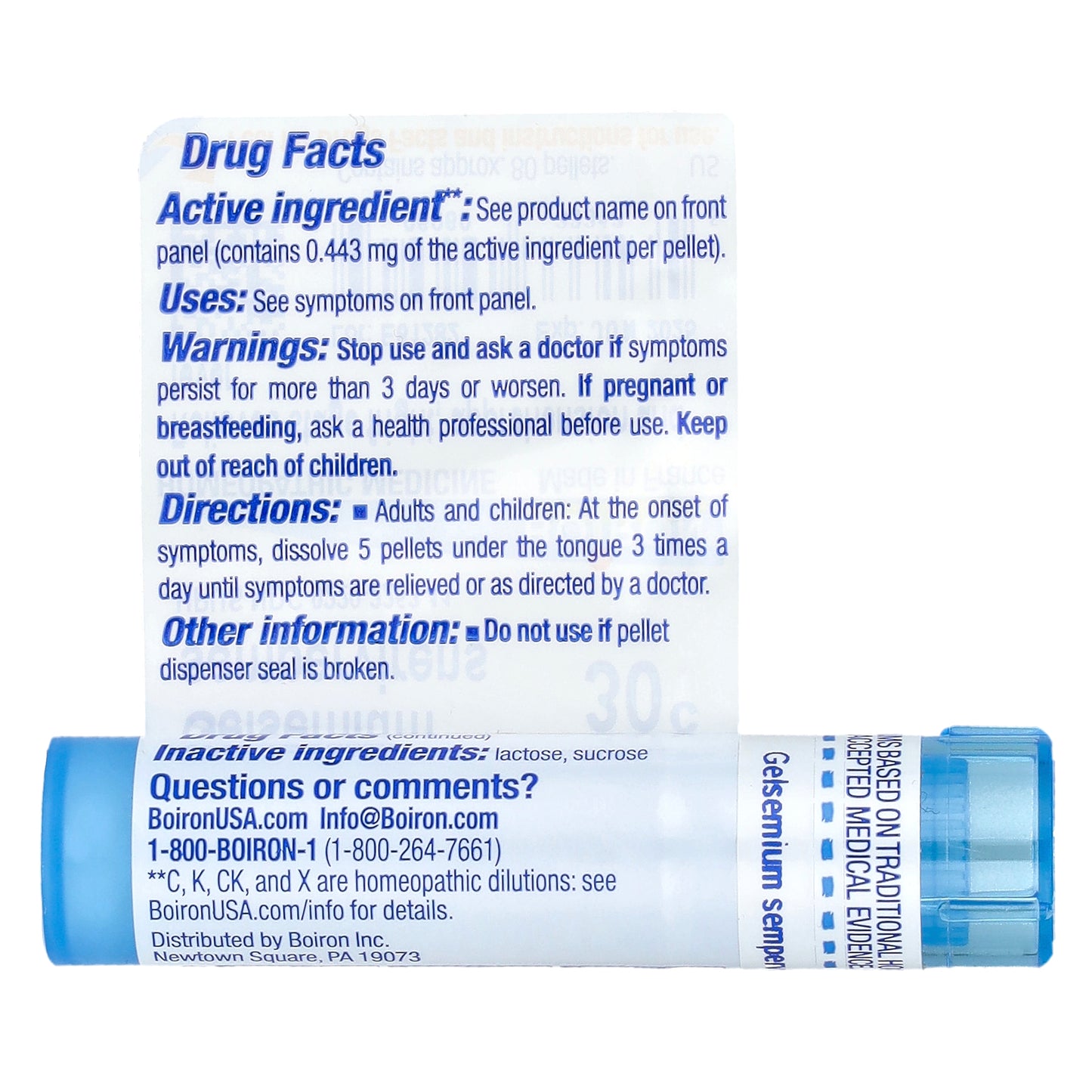 Boiron, Gelsemium Sempervirens, 30C, Stress Remedy, Approx 80 Pellets