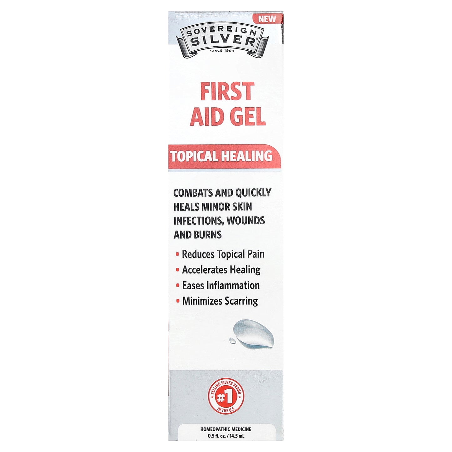 Sovereign Silver, First Aid Gel, 0.5 fl oz (14.5 ml)