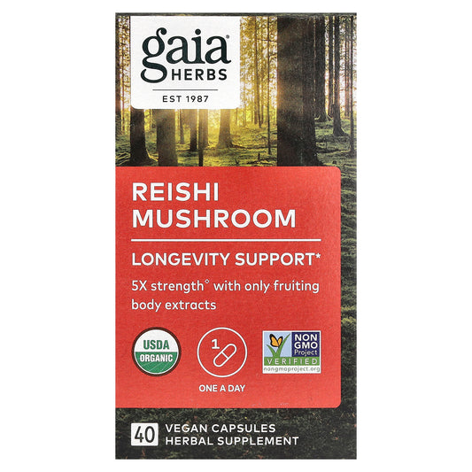 Gaia Herbs, Reishi Mushroom, 40 Vegan Capsules