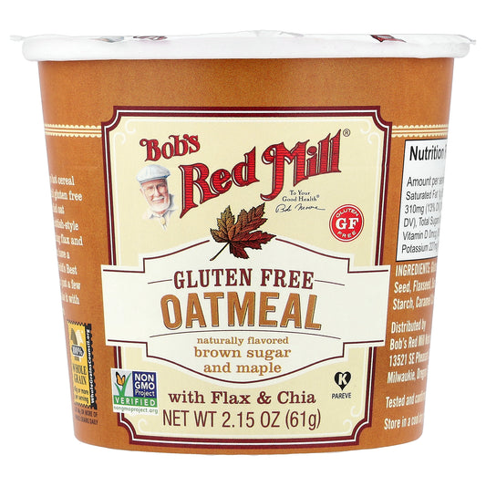 Bob's Red Mill, Oatmeal Cup, Brown Sugar and Maple, 2.15 oz (61 g)